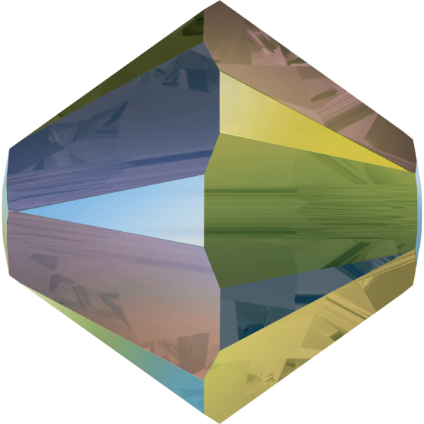 Swarovskiperle 4mm bic. Cry Irid Green2 36St.