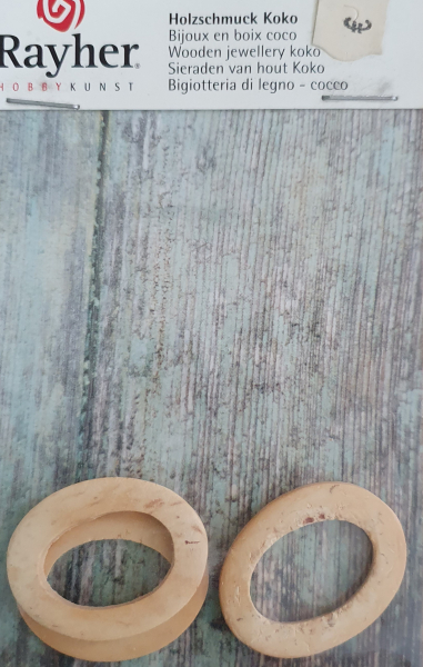 Holzringe, oval 35x25mm 3 St.