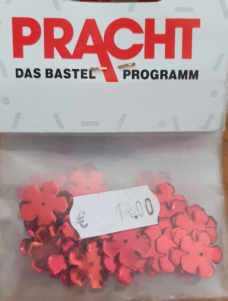 Blütenpailletten rot