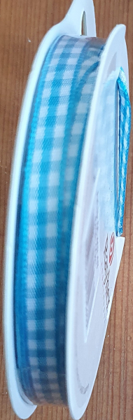 Karoband 6,3mm, hellblau, 10m