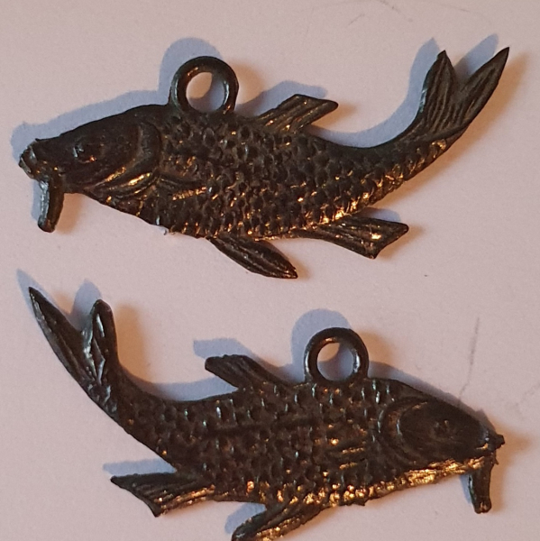 Votivgabe, klein, Zinn, Fisch