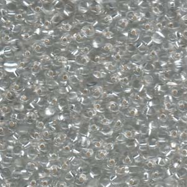 Miyuki Drop 3,4mm Crystal Silver Lined 250g