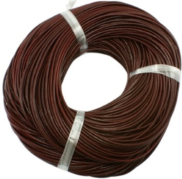 Lederband, Rind, 1,5mm braun 10 Meter