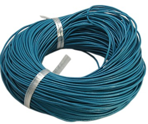 Lederband, Rind, 1,5mm blautürkis 10Meter