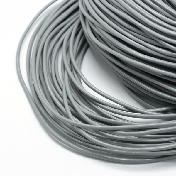 Lederband, Rind, 1,5mm grau 10 Meter