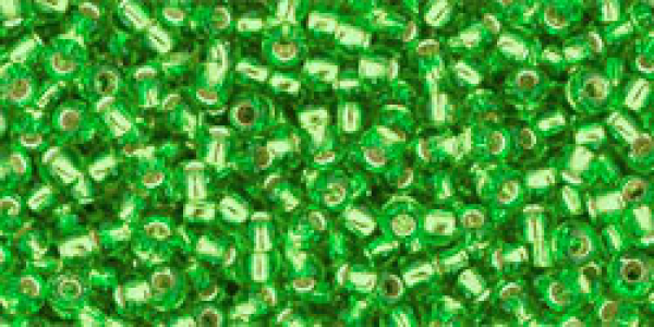 Toho 3,0mm (0027) Silver Lined Peridot ca19g