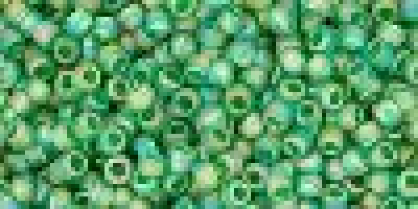 Toho 3,0mm (0167BF) Transparent Rainbow Frost Grass Green ca19g