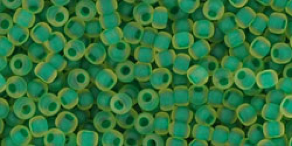 Toho 2,0mm (0242F) Inside Color Lüster Jonquil Emerald Lined 250g