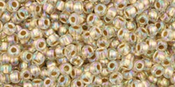 Toho 2,0mm (0994) Gold Lined Rainbow Crystal ca20g