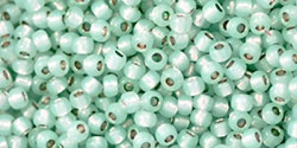 Toho 2,0mm (PF2116) Permanent Finish Silver Lined Milky Light Aqua 250g