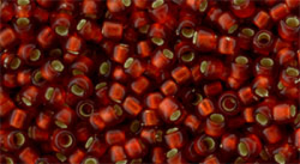 Toho 1,5mm (0025CF) Silver Lined Ruby Frost ca8g