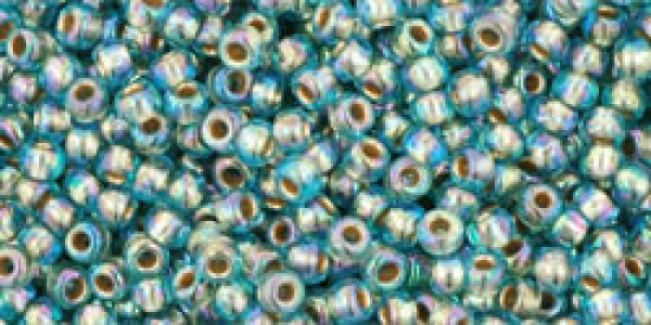Toho 1,5mm (0995) Gold Lined Rainbow Aqua 100g