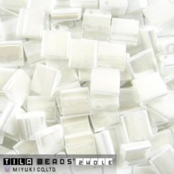 Miyuki Tila Bead 5mm White Pearl ca 7,2g