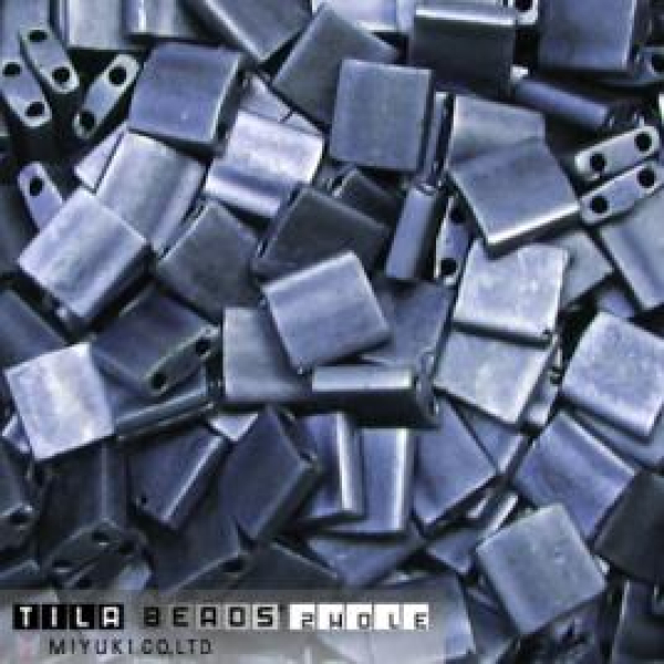 Miyuki Tila Bead 5mm Blue-Grey Matt 50g