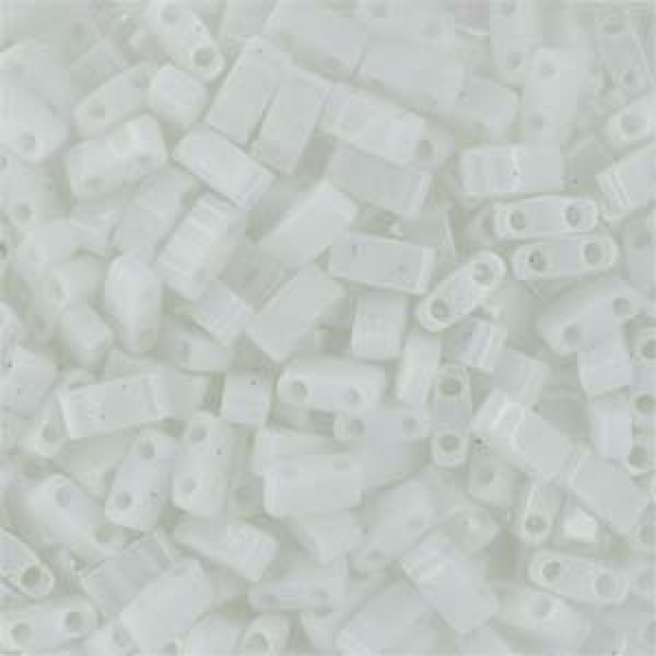 Miyuki Half Tila Bead 5mm Opak White 5g