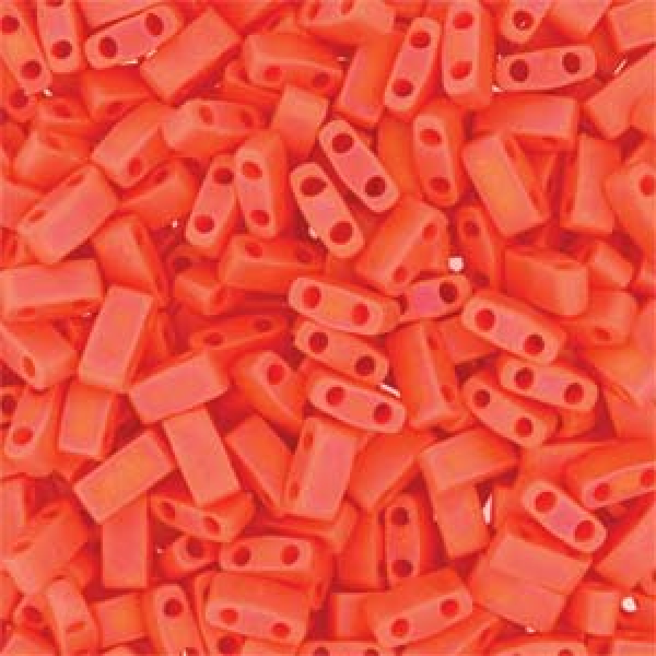 Miyuki Half Tila 5mm Matt Op Orange AB 5g