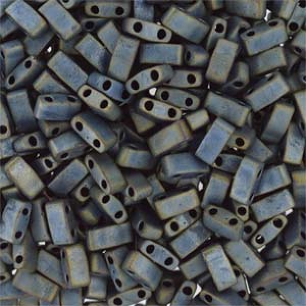 Miyuki Half Tila 5mm Matt Met Siver Grey 5g