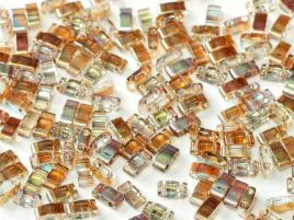 Miyuki Half Tila 5mm Brown Rainbow 5g