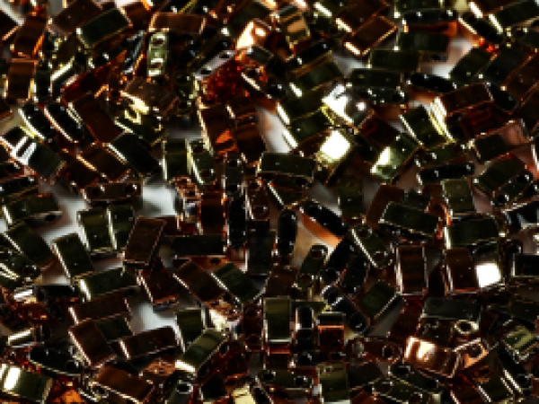 Miyuki Half Tila 5mm Black Calif Gold Rush 5g
