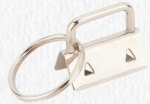 Endteil für Schlüsselanhänger für Bänder mit 25mm, silberfarben