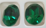 Strassstein oval 6x4mm Emerald (Preciosa) 10St.